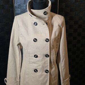 Thread & Supply Camel Sm Double-Breasted Pea Coat